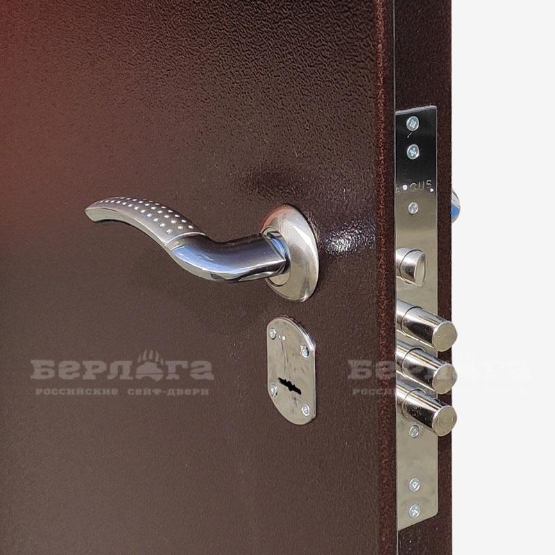 Сейф-дверь Оптима Лайн Дуб белый горизонт